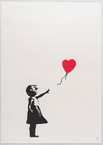 Girl with Balloon van Banksy, Afdruk te koop op Singulart