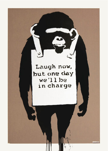Laugh Now Signed di Banksy, Stampa in vendita su Singulart