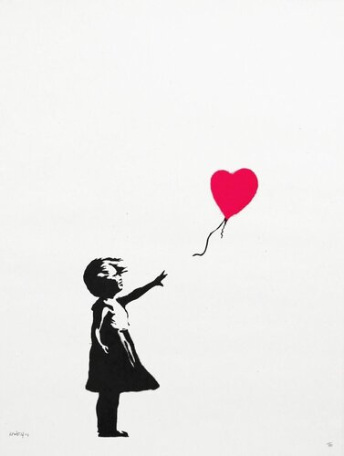 Girl With Balloon (Signed) di Banksy, Stampa in vendita su Singulart