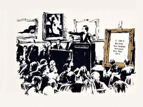 Morons' (Unsigned) di Banksy, Stampa in vendita su Singulart