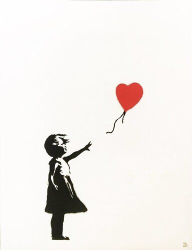 Girl With Balloon (signed) di Banksy, Stampa in vendita su Singulart