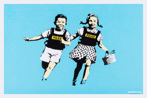 Jack & Jill (Police Kids) di Banksy, Stampa in vendita su Singulart