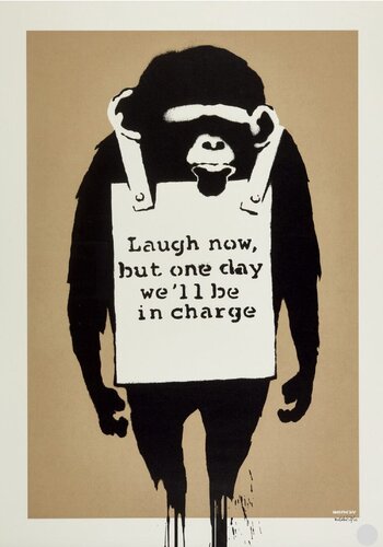 Laugh Now van Banksy, Afdruk te koop op Singulart