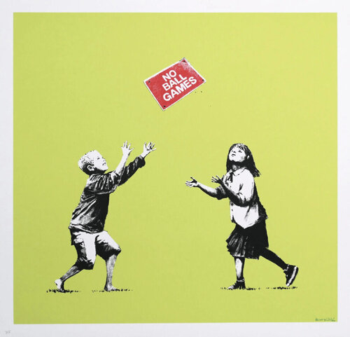 No Balls Games (Green) van Banksy, Afdruk te koop op Singulart