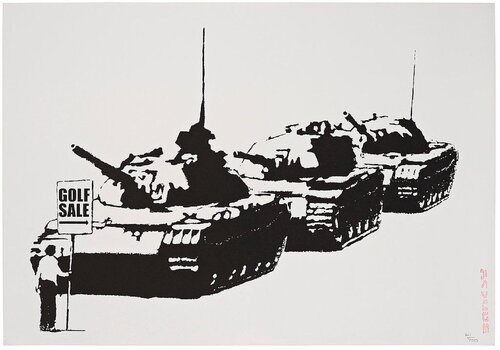 Golf Sale (Signed) van Banksy, Afdruk te koop op Singulart