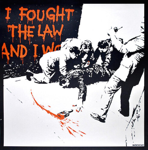 I Fought The Law (Unsigned) di Banksy, Stampa in vendita su Singulart