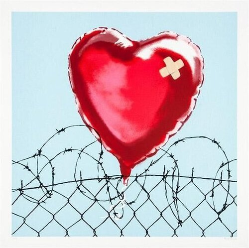 Love Hurts (Signed) di Banksy, Stampa in vendita su Singulart