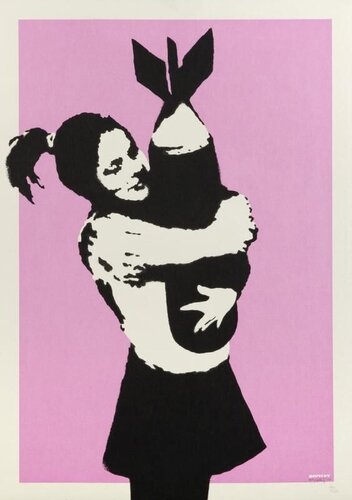 Bomb Hugger (signed) van Banksy, Afdruk te koop op Singulart