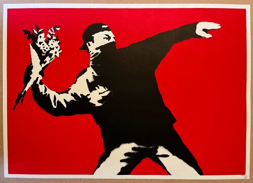 Love Is In The Air (Unsigned) van Banksy, Afdruk te koop op Singulart