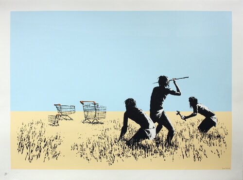 Trolley Hunters (Colour) van Banksy, Afdruk te koop op Singulart