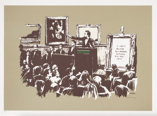 Morons (Sepia) van Banksy, Afdruk te koop op Singulart