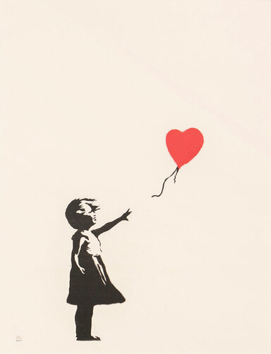 Girl with Balloon van Banksy, Afdruk te koop op Singulart