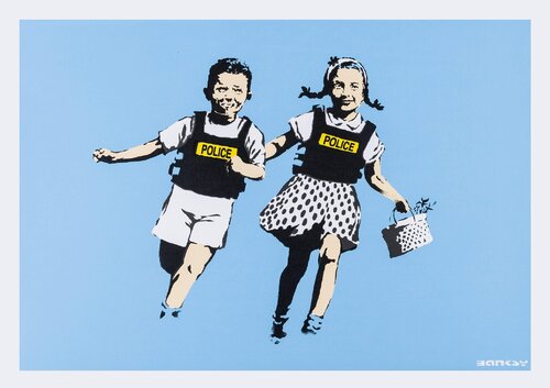 Jack and Jill (Police Kids) van Banksy, Afdruk te koop op Singulart