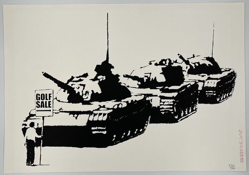 Golf Sale (Unsigned With Red Stamp) van Banksy, Afdruk te koop op Singulart