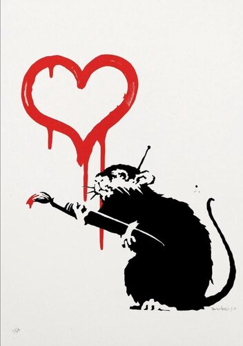 Banksy Love Rat (signed) van Banksy, Afdruk te koop op Singulart