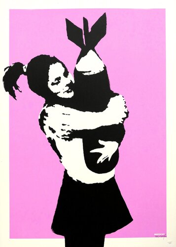 Bomb Hugger (Signed) van Banksy, Afdruk te koop op Singulart