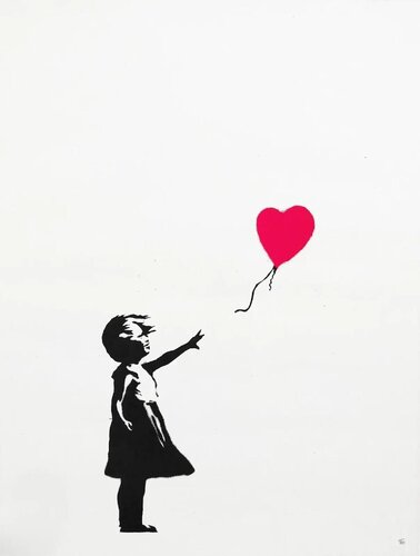 Girl With Balloon (Unsigned) van Banksy, Afdruk te koop op Singulart