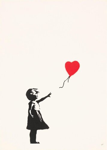 Girl With Balloon (Unsigned) van Banksy, Afdruk te koop op Singulart