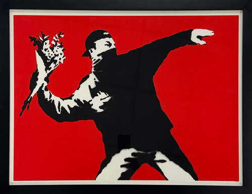 Love is in the air (Unsigned) by Banksy, 인쇄 for Sale on Singulart