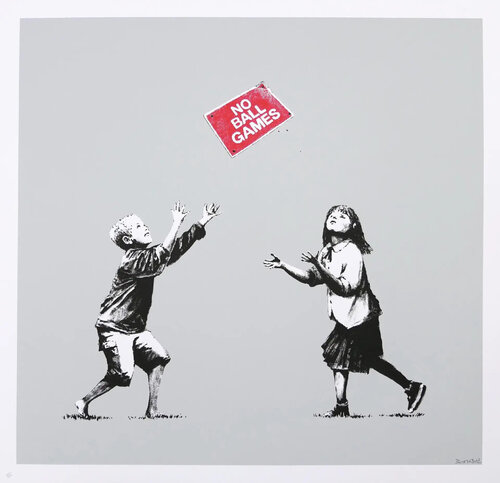 No Ball Games (Grey) von Banksy, Druck kaufen auf Singulart