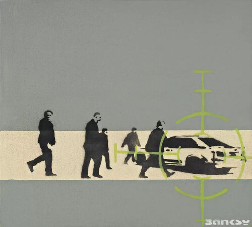 Precision Bombing van Banksy, Schilderij te koop op Singulart