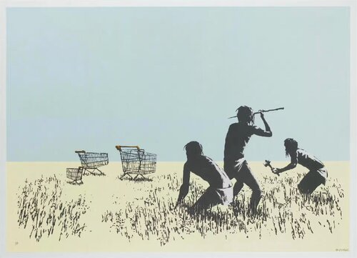Trolley Hunters von Banksy, Druck kaufen auf Singulart
