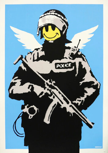 Flying Copper de Banksy, Impresión a la venta en Singulart