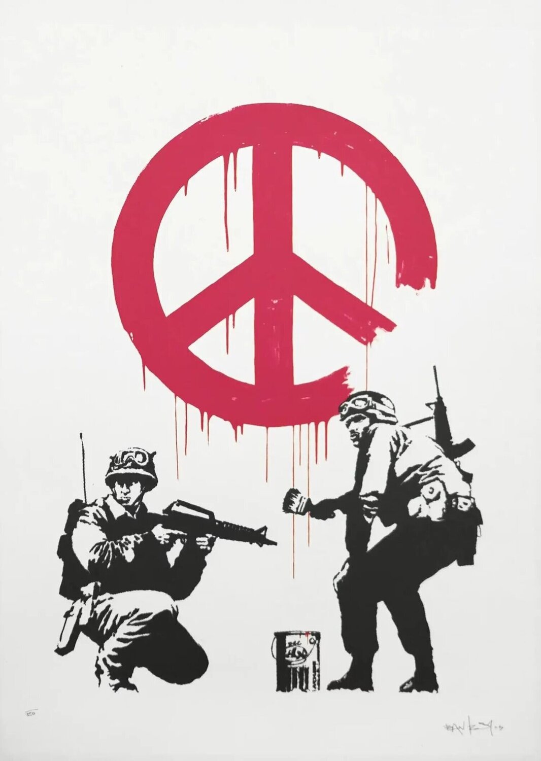 CND Soldiers (Signed) Banksy Stampa in vendita