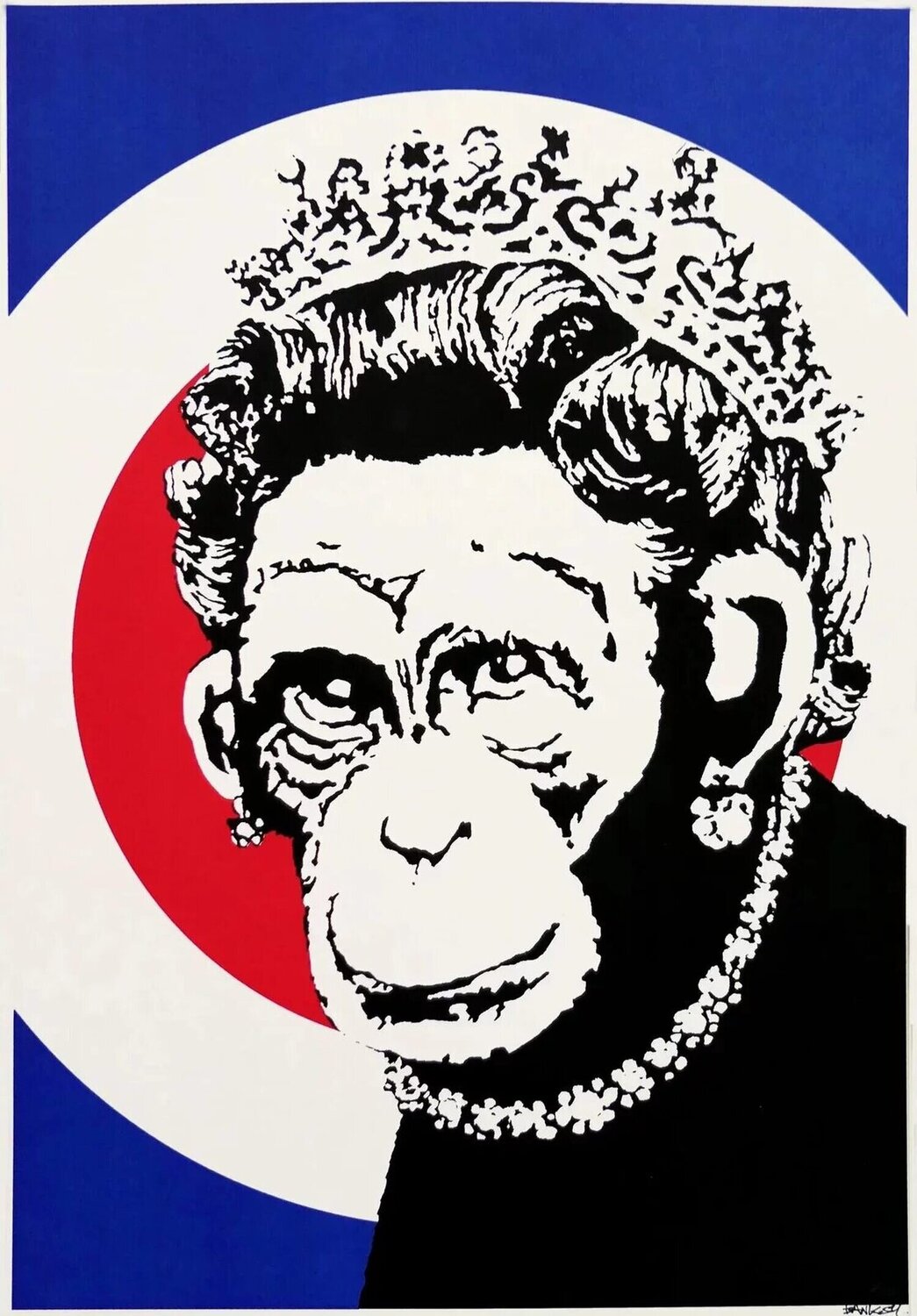 Monkey Queen (Signed) Banksy Stampa in vendita