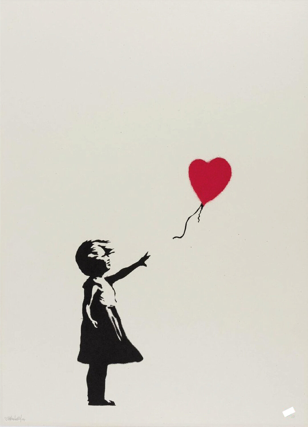 Girl with Balloon (signed) Banksy Stampa in vendita