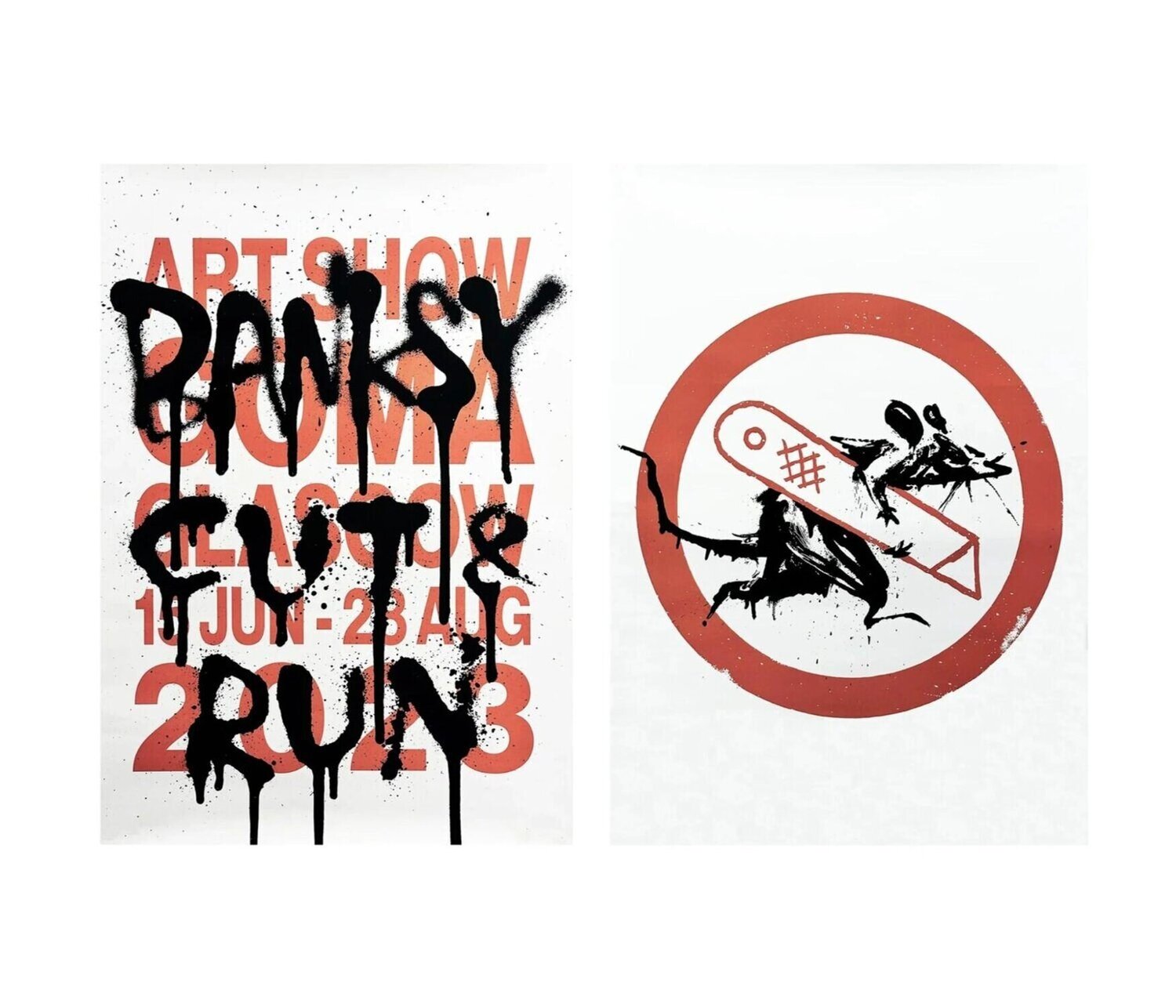 Cut and Run (Set of 2 Posters) Banksy Druck zu verkaufen