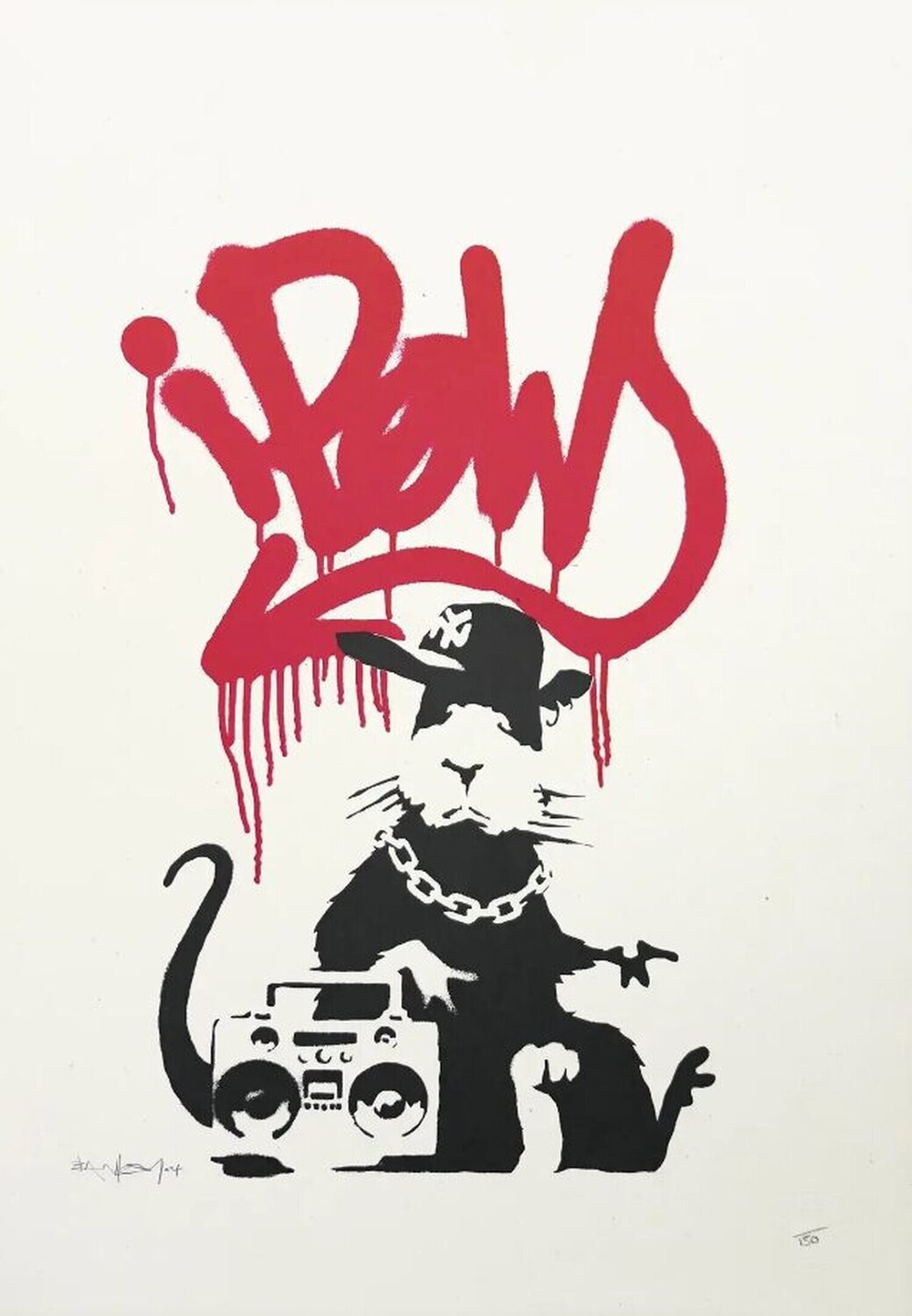 Gangsta Rat Banksy Stampa in vendita
