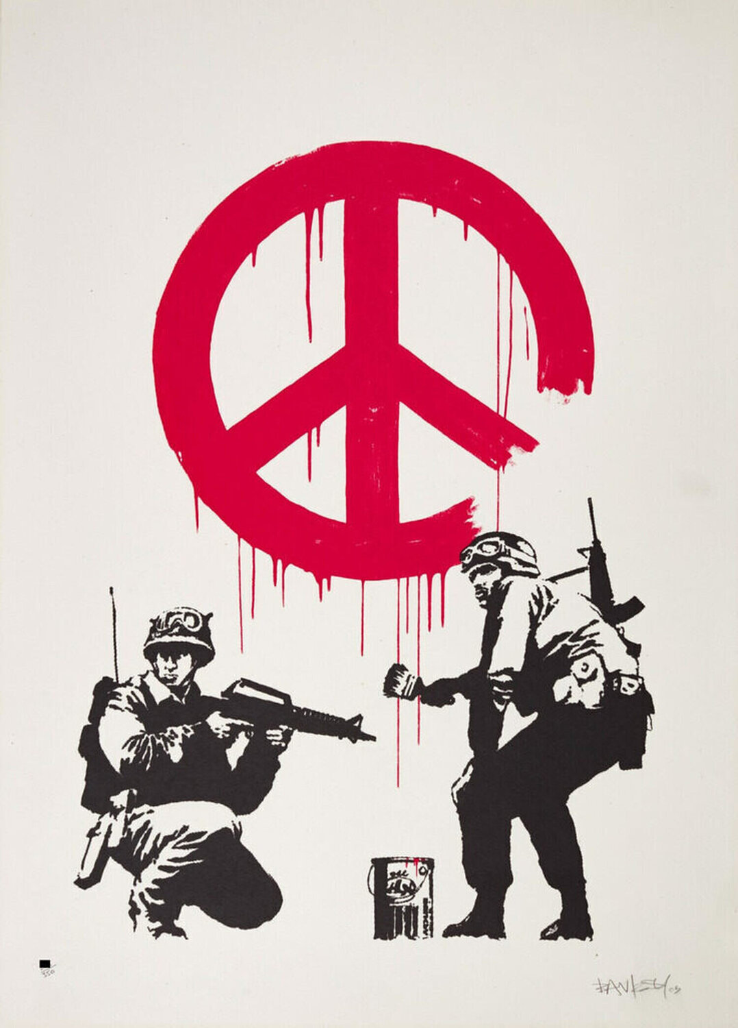 CND Soldiers (Signed) Banksy Afdruk te koop