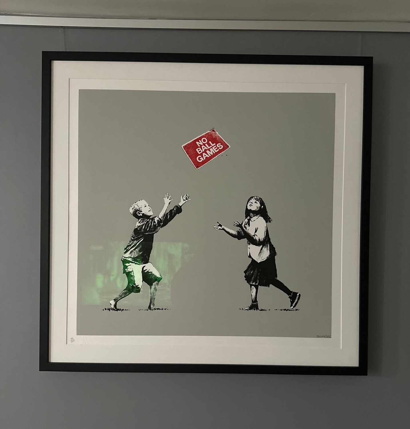 Banksy No ball game Grey Banksy Druck zu verkaufen