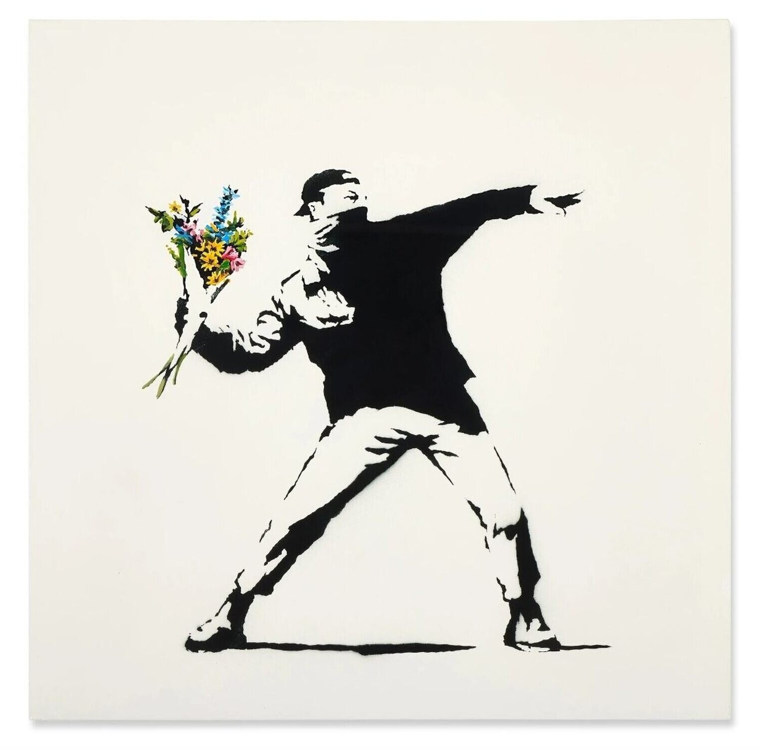 Love is in the air Banksy Originalgemälde zu verkaufen