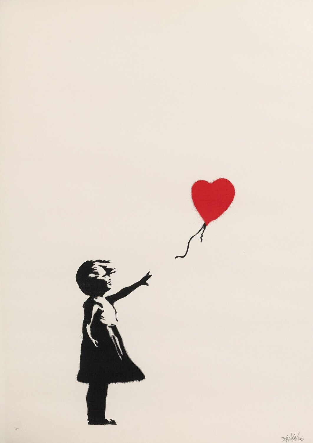 Girl with Balloon (Signed) Banksy Stampa in vendita