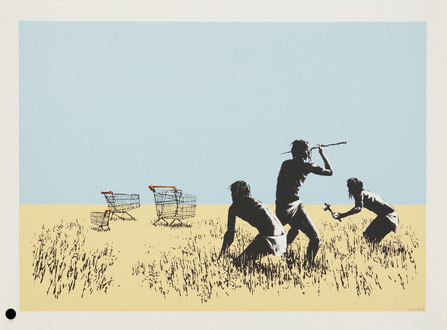 Trolley Hunters (signed) Banksy Stampa in vendita