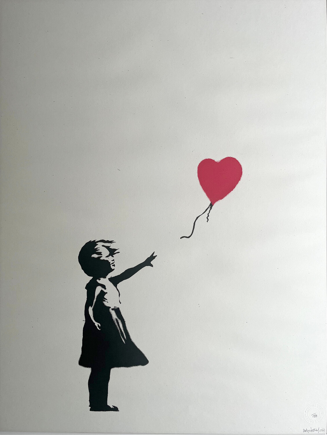 Girl With Balloon (Signed) Banksy Stampa in vendita
