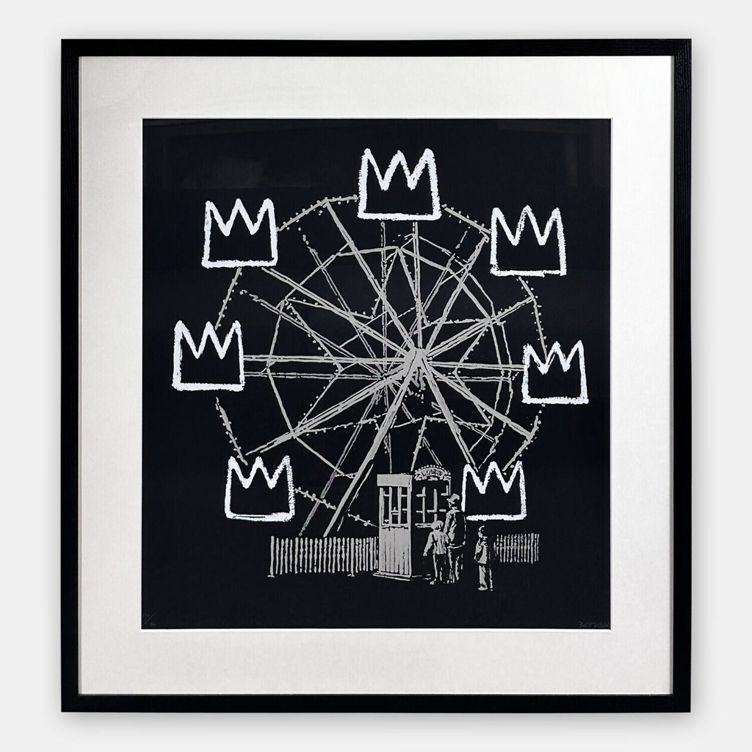 Banksquiat (Black) Banksy Stampa in vendita