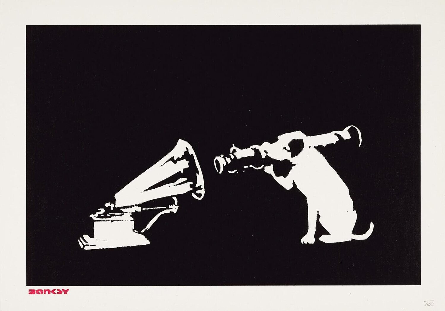 HMV Dog (unsigned) Banksy Stampa in vendita