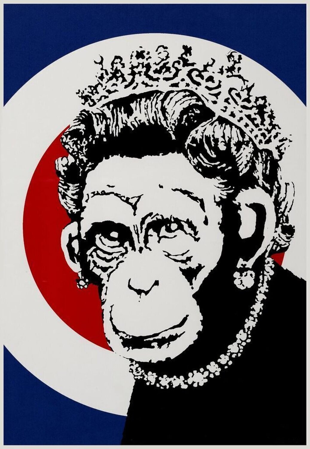 Monkey Queen Banksy Druck zu verkaufen