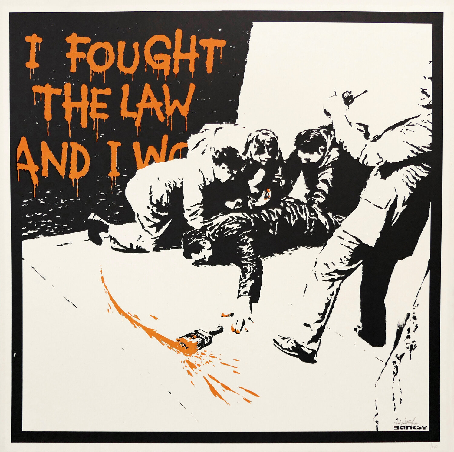 I Fought The Law (Signed) Banksy Druck zu verkaufen