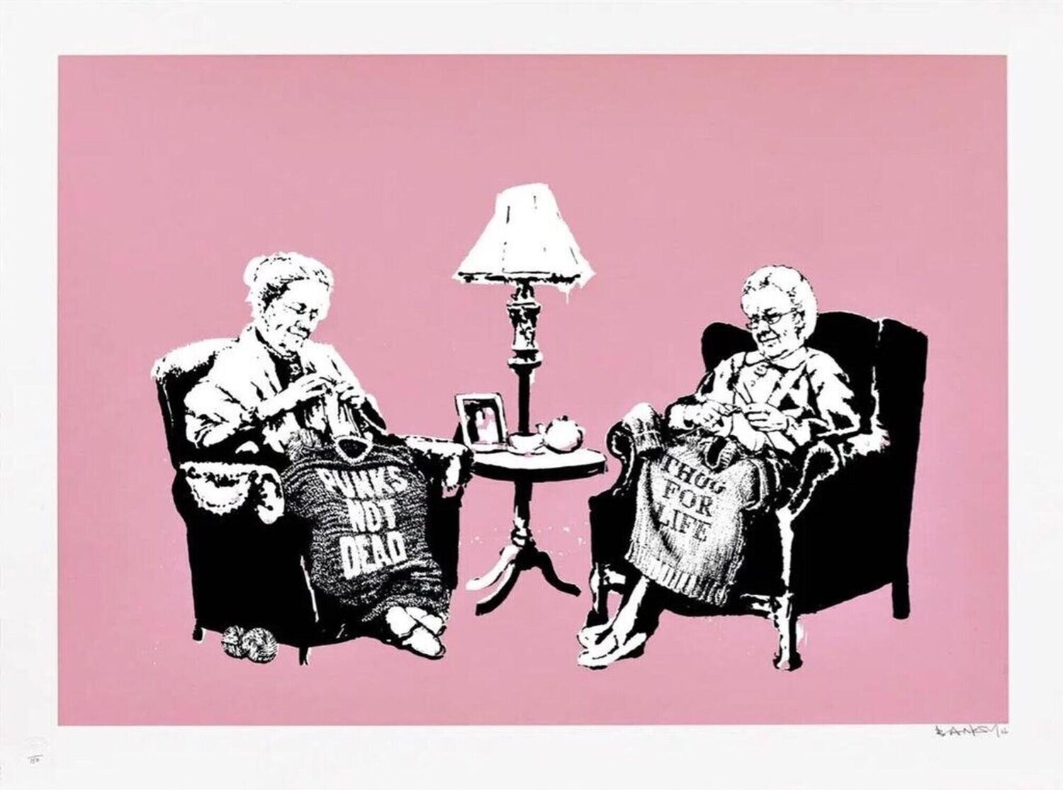 Grannies (Signed) Banksy Stampa in vendita