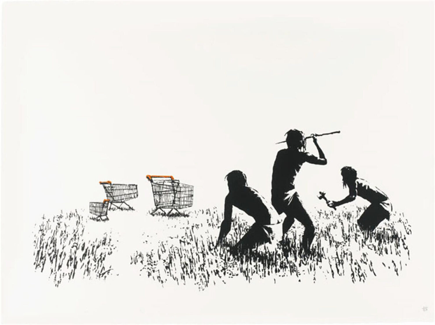 trolleys Banksy Print for sale