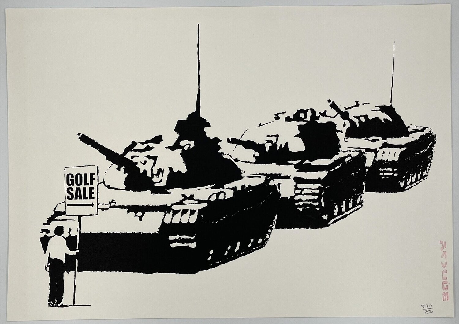 Golf Sale (Unsigned With Red Stamp) Banksy Stampa in vendita