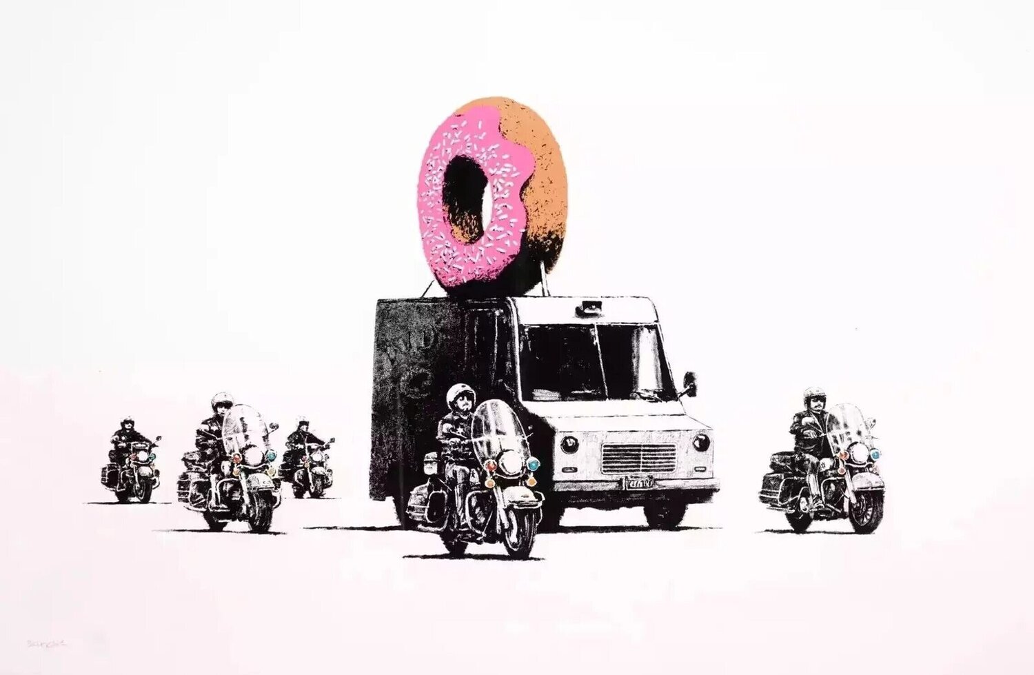 Donuts (Strawberry) Banksy Stampa in vendita
