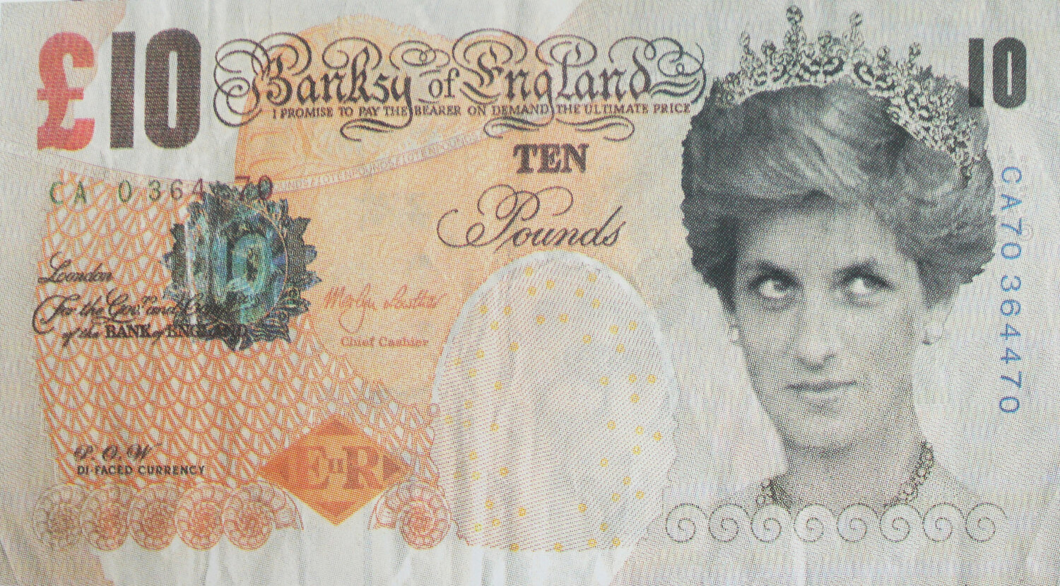 Di-Faced Tenner Banksy Print for sale