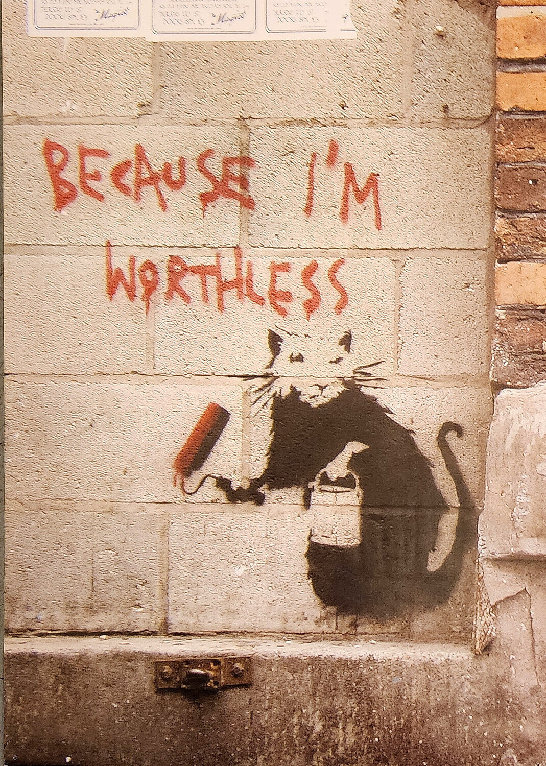 Because I'm Worthless (Street Art, Sprayer, Graffiti) by