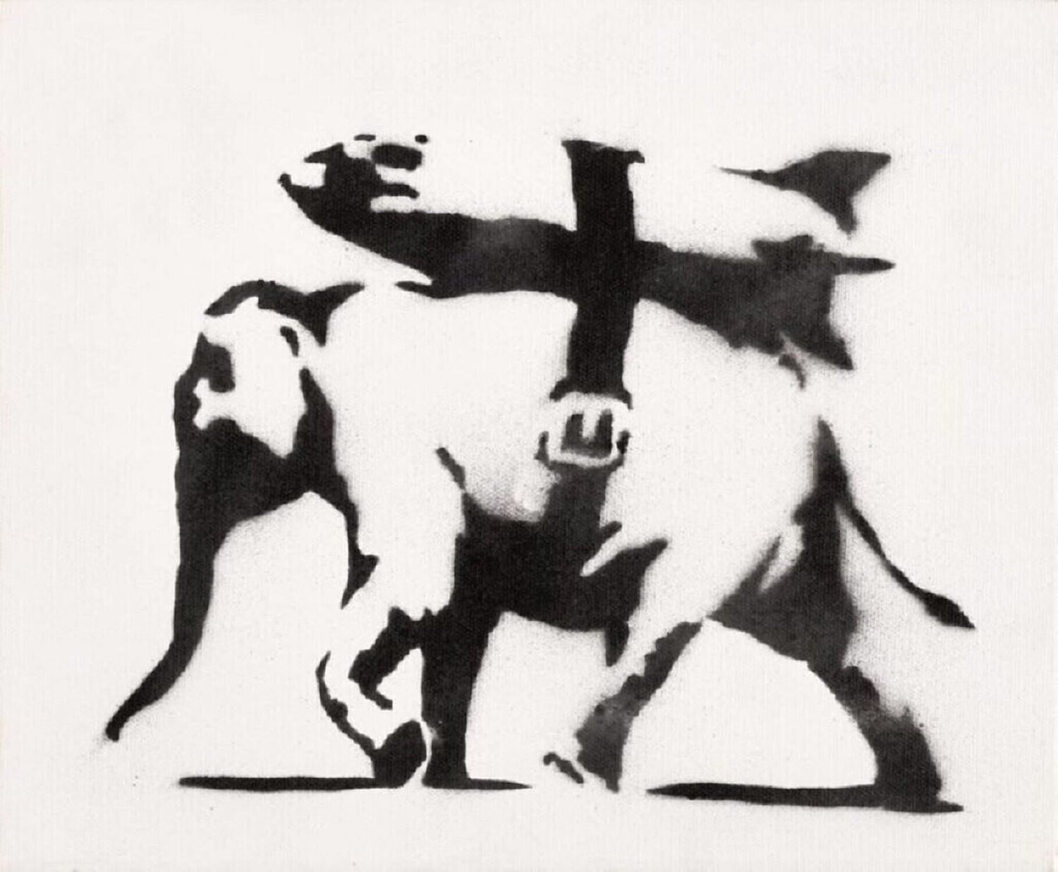 Heavy Weaponry Banksy Original painting for sale