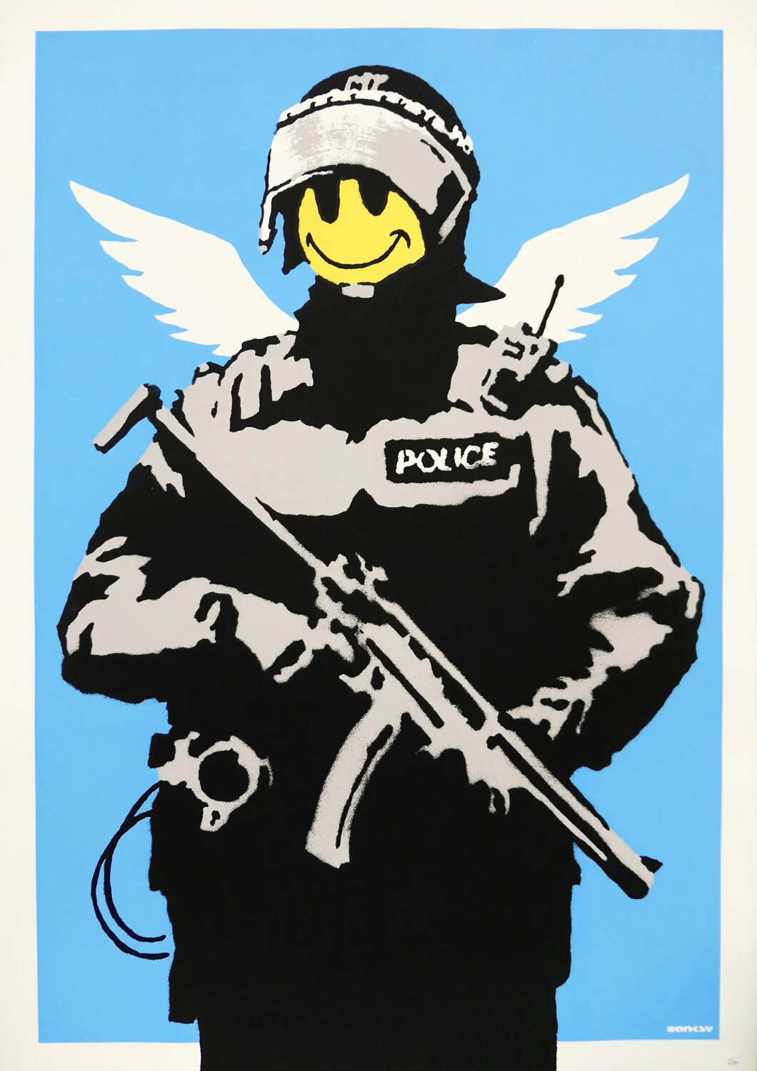 Flying Copper Banksy Impresión en venta